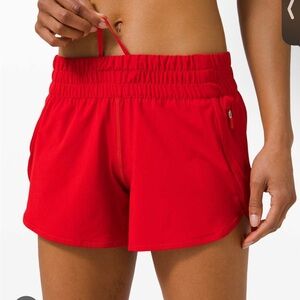 Lululemon red tracker shorts